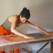 rubbing wool and silk together