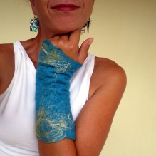 felted arm warmers -this is the sea-