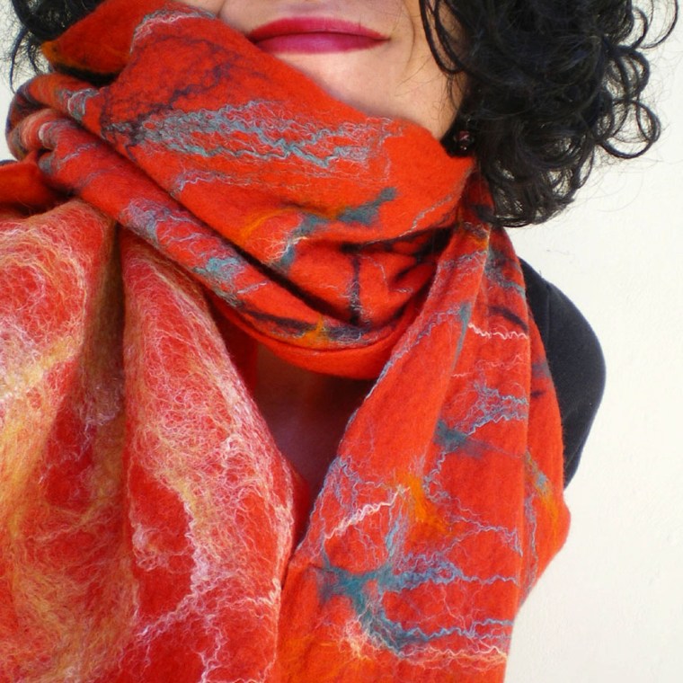  felted scarf -Marrakesh night market -