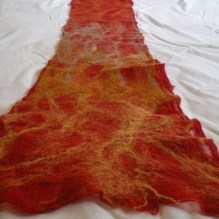 cobweb felted scarf -Sea of Love-