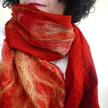 cobweb felted scarf -Sea of Love-