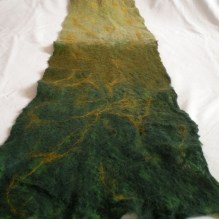 cobweb felted scarf -the grass was greener