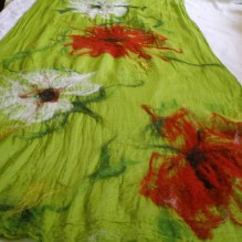 nuno felted scarf-shawl -Colors and the Kids-