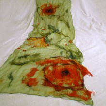 nuno felted scarf -wondrous place-