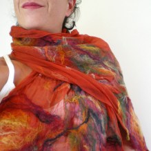 nuno felted scarf -imagine me & you-