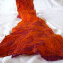  cobweb felted scarf -wine of life-