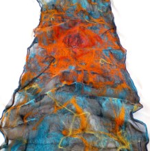nuno felted scarf -Mexican moon-