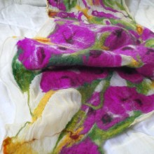 nuno felted scarf -often a bird-