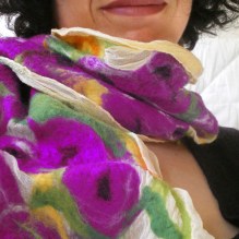 nuno felted scarf -often a bird-