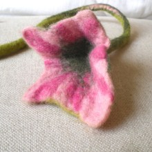 felted flower hair decoration -paradise lost-