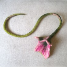 felted flower hair decoration -paradise lost-