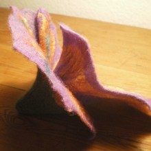 nuno felted flower brooch -you re so vain-