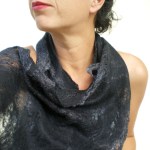 cobweb felted scarf -Joy of Darkness-