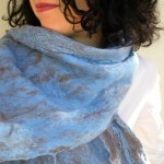 cobweb felted scarf -hazy shade of winter-