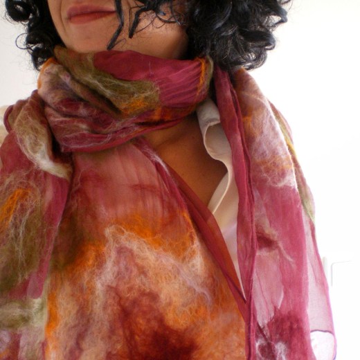 nuno felted scarf -Joey-
