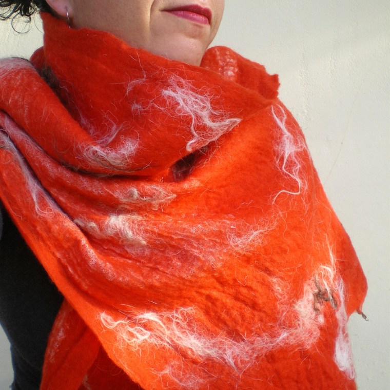 nuno felted scarf -times like these-