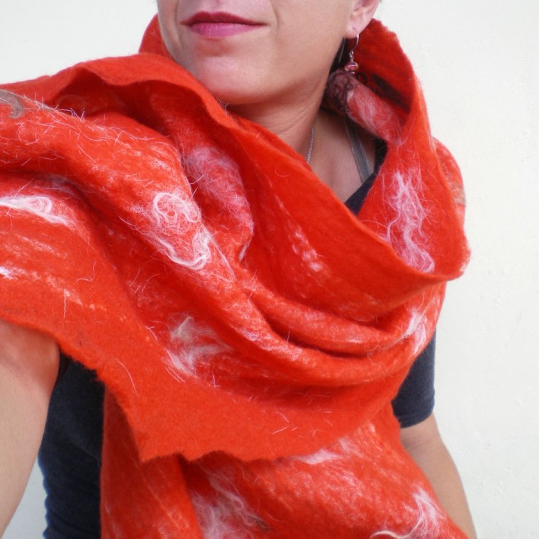 nuno felted scarf -times like these-