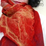 cobweb felted scarf -Sea of Love-