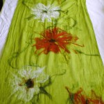 nuno felted scarf-shawl -Colors and the Kids-