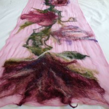 nuno felted scarf -running up that hill-