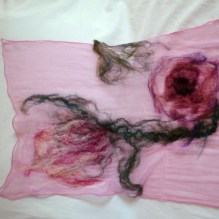 nuno felted scarf -running up that hill-