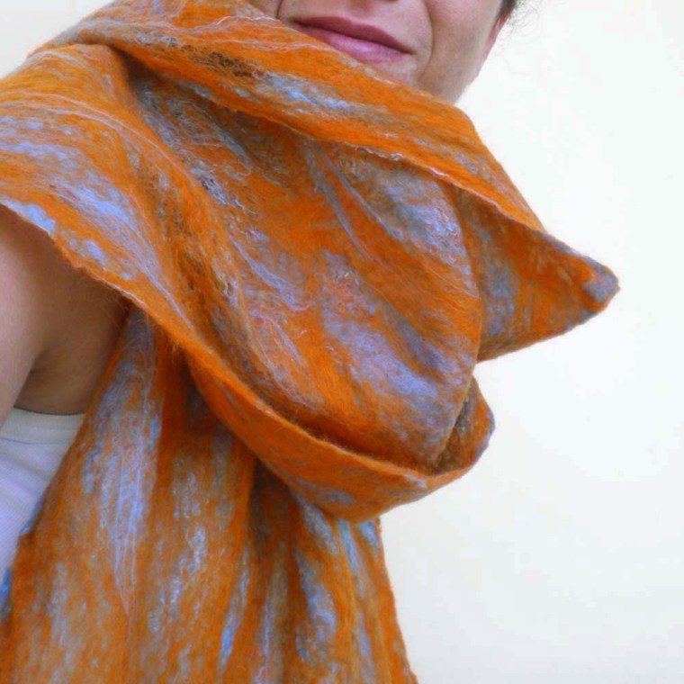 cobweb felted scarf -immenso-