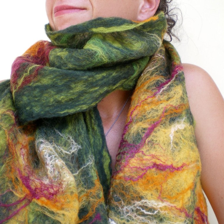 cobweb felted scarf -can't get enough of your love-