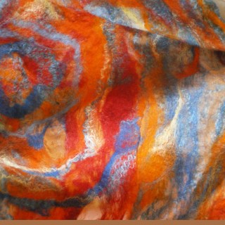 nuno felted scarf -silk and soul-