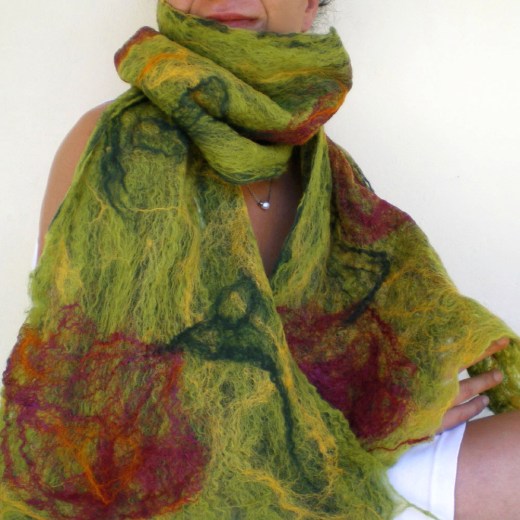 cobweb felted scarf -all i need-