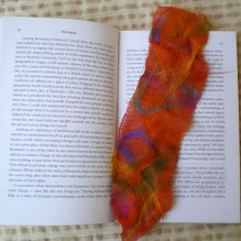 nuno felted bookmarker -tutti frutti-