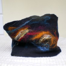 felted neck warmer -here comes the rain again-