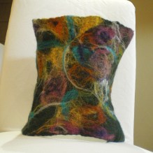 felted neck warmer -Saw you flying by-