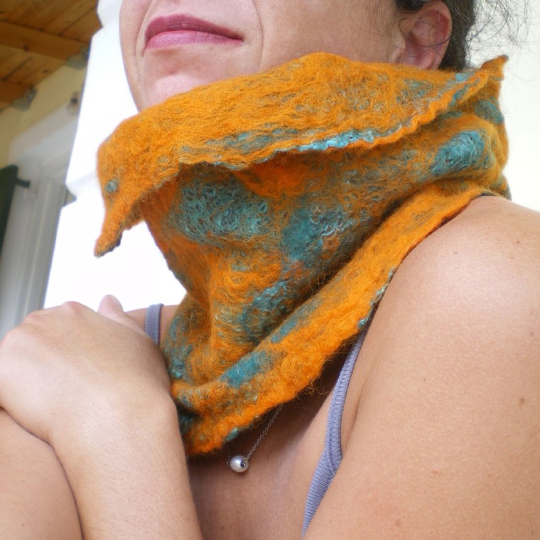 felted neck warmer -She was me-