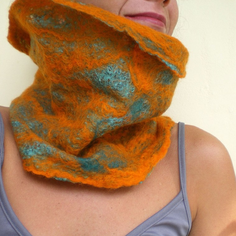 felted neck warmer -She was me-