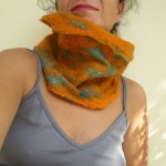 felted neck warmer -She was me-