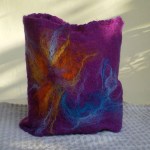felted neck warmer -ultraviolet-