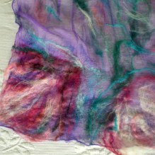 nuno felted scarf -lilac wine-