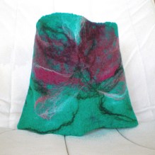 felted neck warmer -somewhere over the rainbow-