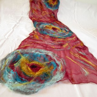 nuno felted scarf -Nostalgia-