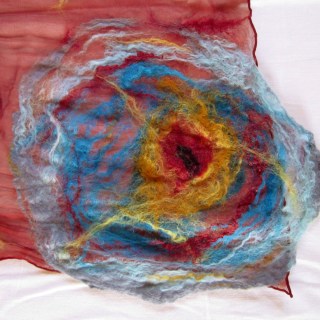 nuno felted scarf -Nostalgia-