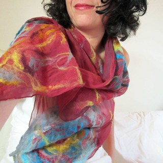 nuno felted scarf -Nostalgia-