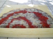 felted carpet -buenas dias- process