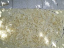 felted carpet -buenas dias- process