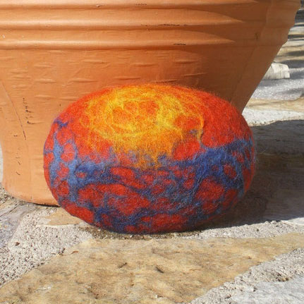 -felted naughty pebbles- process