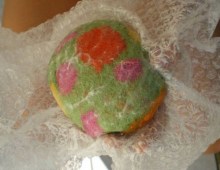 -felted naughty pebbles- process