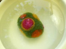 -felted naughty pebbles- process