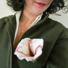 felted flower brooch -Uptown Girl-