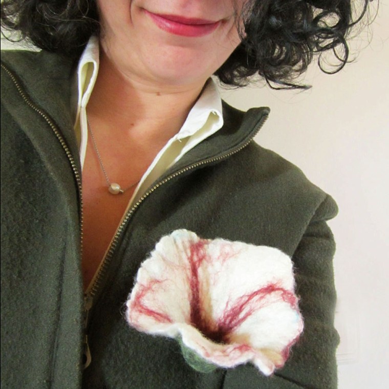 felted flower brooch -Uptown Girl-