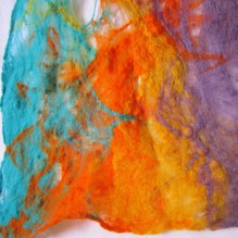 cobweb felted scarf -summer in the light-