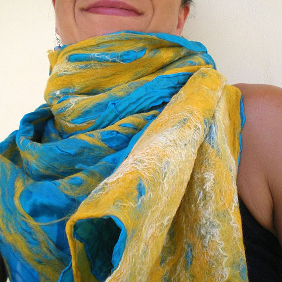 nuno felted scarf -waterloo-